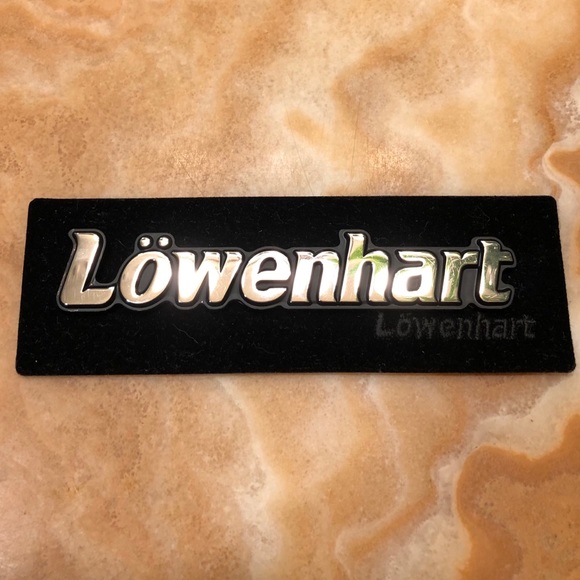 Lowenhart Wheels Metal Chrome Badge New Old Stock - Picture 3 of 5